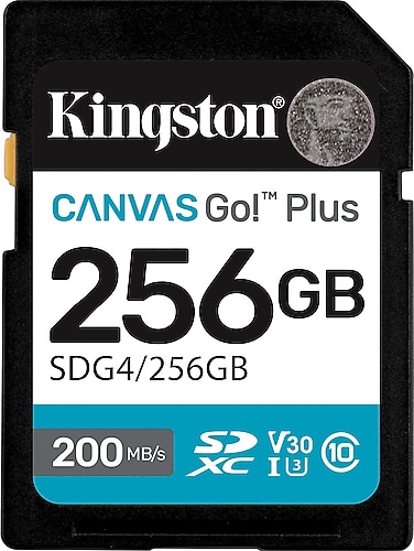 Kingston Canvas Go! Plus SDG4/256GB Class 10 UHS-I U3 V30 256 GB