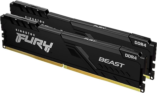 Kingston Fury Beast 32 GB (2x16) 3200 MHz DDR4 CL16 KF432C16BBK2/32 Ram
