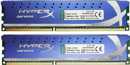 Kingston HYPERX GENESIS 64GB（8GB×8枚） Kingston Hyperx Genesis 8 GB (2x4) 1600 MHz CL9 KHX1600C9D3K2/8GX