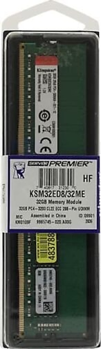 Kingston 32 GB 3200 MHz DDR4 CL22 KSM32ED8/32ME Sunucu