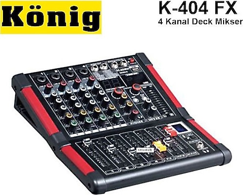 定価8800 KD KINGDOM 40 POST CARDS König K-404 FX 4 Kanal Deck Mikser Fiyatları, Özellikleri ve