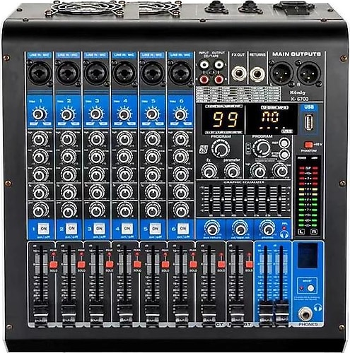 König KA-6700 2x350 W Bluetooth Power Mixer Fiyatları, Özellikleri