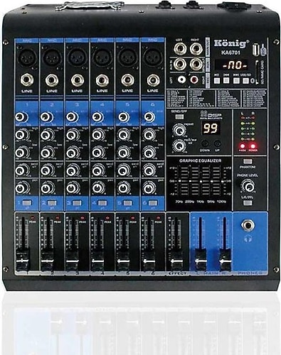 König KA-6701 2x350 W 6 Kanal Power Mixer Fiyatları, Özellikleri