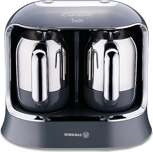 Korkmaz Kahvekolik Twin A861-09 Cosmica Krom Türk Kahve Makinesi