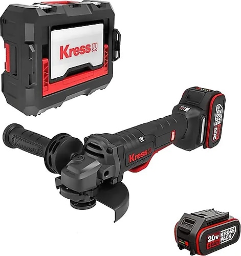 Kress KUH04 125 mm 20 V Çift Akülü 4 Ah Avuç Taşlama Makinesi