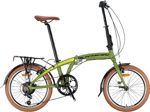 Kron FD 750 V Haki-Sarı 7 Vites 20 Jant Katlanır Bisiklet