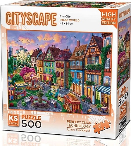 KS Games Fun City 500 Parça Puzzle 20047 Fiyatları, Özellikleri ve