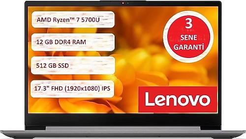 Windowsノート本体 Lenovo IdeaPad 3 17ALC6 AMD Ryzen7-5700U Lenovo IdeaPad 3 17ALC6 82KV00FLTX Ryzen 7 5700U 12 GB 512 GB SSD