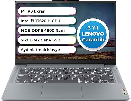 Lenovo IdeaPad Slim 3 14IRH8 83EL005ATR i7-13620H 16 GB 512 GB SSD