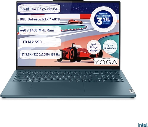 Lenovo Yoga Pro 9 16IRP8 83BY0089TX i9-13905H 64 GB 1 TB SSD