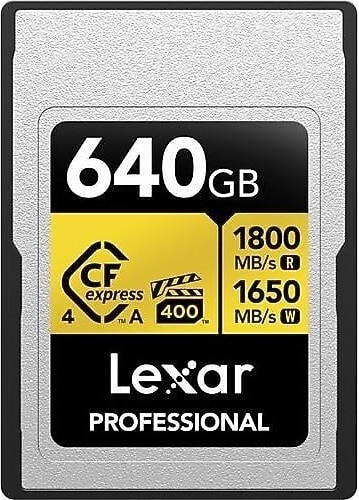 Lexar CFexpress Type A GOLD 4.0 2TB セット Lexar Professional Gold CFexpress 4.0 Type-A 640 GB Hafıza Kartı
