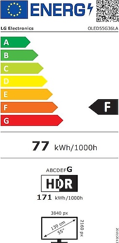 LG OLED evo OLED55G36LA Televisor 139,7 cm (55) 4K Ultra HD Smart
