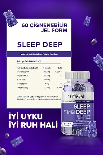 Lifecell Sleep Deep 60 Gummies Fiyatları, Özellikleri ve Yorumları | En ...