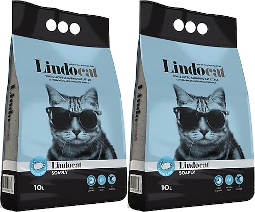 Lindo Cat Topaklaşan Kalın Taneli 10 lt 2'li Paket Kedi Kumu