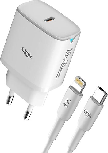 LinkTech C308 20 W Lightning Kablolu Hızlı Şarj Aleti Fiyatları