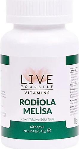 Live Yourself Vitamins Rodiola Melisa 60 Kapsül