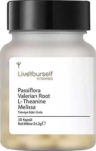 Live Yourself Passiflora Valerian Root L-Theanine Melissa 30 Kapsül