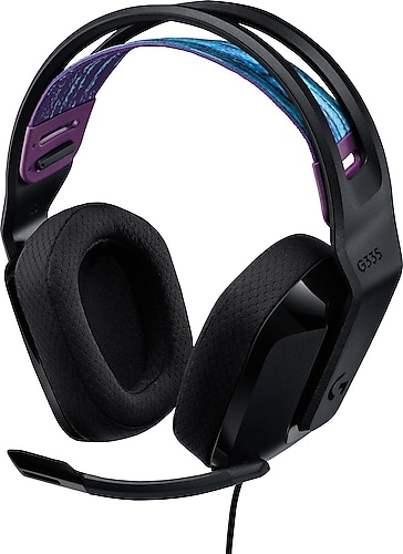 Logitech G335 Kablolu Mikrofonlu Kulak Üstü Oyuncu Kulaklığı Siyah