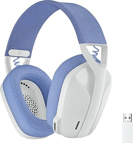 Logitech G435 Lightspeed Kablosuz Mikrofonlu Kulak Üstü Oyuncu Kulaklığı Beyaz