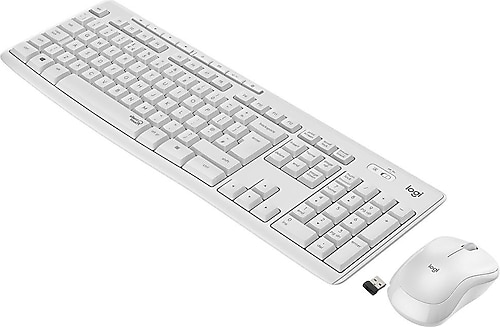 Logitech MK295 Silent Beyaz Kablosuz Klavye Mouse Seti