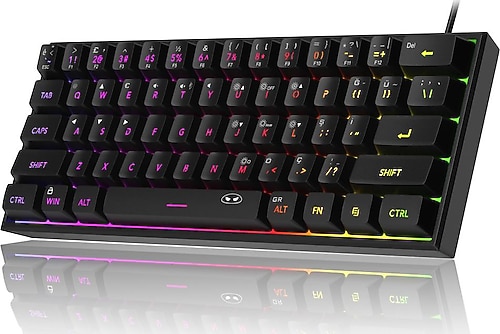 MageGee TS91 Siyah RGB %60 TKL Membrane Switch Kablolu Oyuncu