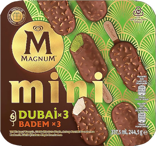 ALGİDA MAGNUM MİNİ 3/DUBAİ-3/BADEM 6LI