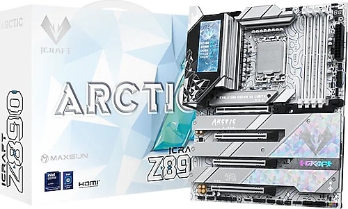 Maxsun iCraft Z890 Arctic Wi-Fi Intel LGA1851 DDR5 ATX Anakart