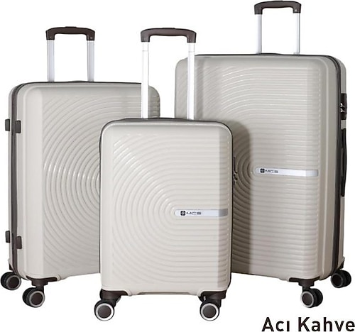 まりか　3セット Mçs V374 Polipropilen Kemik Acı Kahve Kabin + Orta + Büyük Boy 3