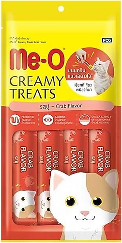 Me-O Creamy Treats Ton Balıklı ve Domatesli 4x15 gr Sıvı Kedi Ödül