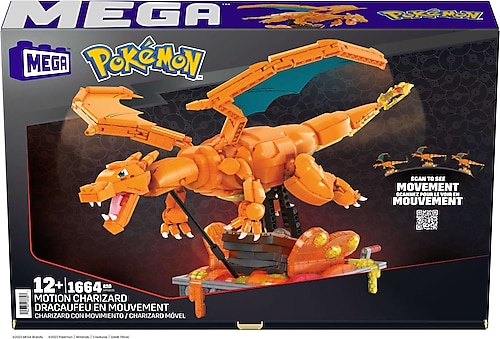Mega Construx Pokémon Dracaufeu en mouvement