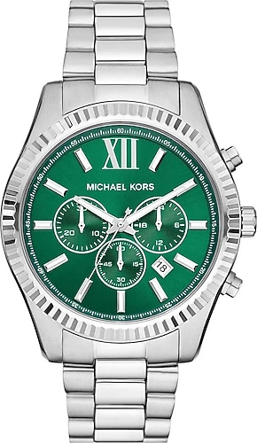 Michael Kors Lexington MK9152 Gümüş-Yeşil Erkek Kol Saati