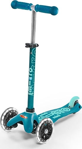 Micro Mini Deluxe MMD076 Işıklı Turkuaz 3 Tekerlekli Çocuk Scooter