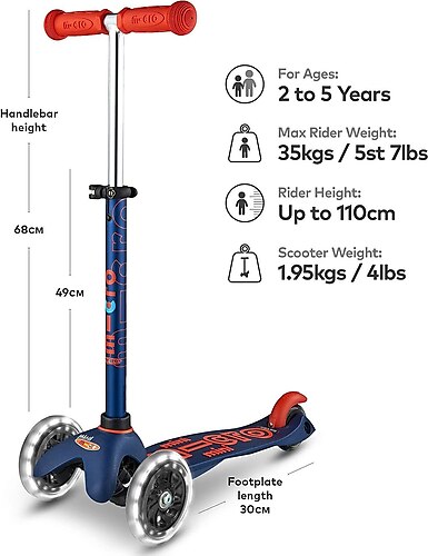 Mini micro deluxe clearance scooter blue