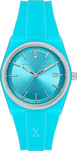 1piu1uguale3×SMC LONG SL TURQUOISE Milano X Change MXL5115 Turkuaz Silikon Kordon Kadın Kol Saati