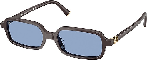 MIUMIU サングラス SMU11ZF 22C60O モカ ライトブルー Miu Miu Regard 11ZS 22C60O Moka-Light Blue Kadın Güneş