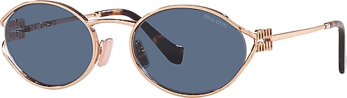 みゆ　36本 Miu Miu Logo 52YS ZVF1V1 Pink Gold-Dark Blue Kadın Güneş Gözlüğü