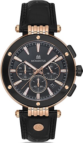 Momentus TimeMaster TM263T-04BR Deri Kordon Siyah Erkek Kol Saati