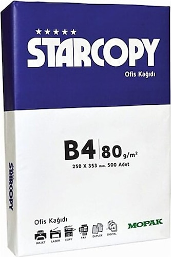 Mopak Starcopy B4 80 gr 500 Yaprak Fotokopi Kağıdı