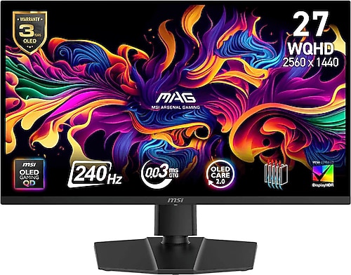 MSI ゲーミングモニター　273QP QD-OLED X24 中古使用品 MSI MAG 273QP QD-OLED X24 26.5