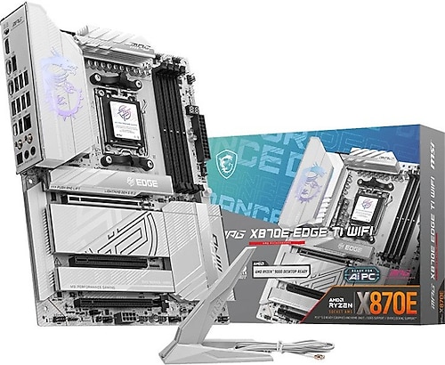 最新マザボ ATX 白 MSI X870E Ryzen 9/8/7000 AM5 MSI MPG X870E Edge TI Wi-Fi AMD AM5 DDR5 ATX Anakart Fiyatları