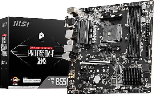 MSI Pro B550M-P AMD AM4 DDR4 Micro ATX Anakart