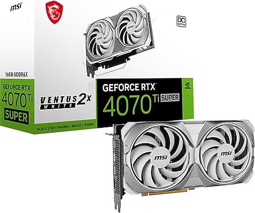 美品　MSI VENTUS RTX4070TI SUPER MSI RTX 4070 TI Super Ventus 2X White OC 16G 256 Bit GDDR6X 16 GB
