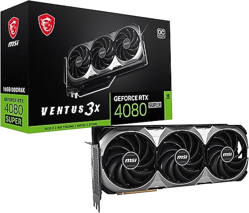 MSI RTX 4080 Super 16G Ventus 3X OC 256 Bit GDDR6X 16 GB Ekran
