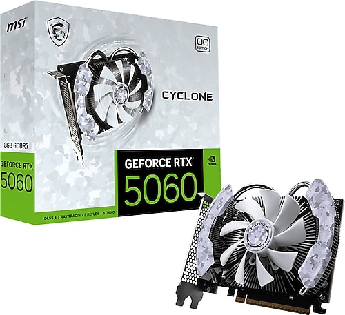 MSI RTX 5060 8G Cyclone OC G5060-8CC 128 Bit GDDR7 8 GB Ekran