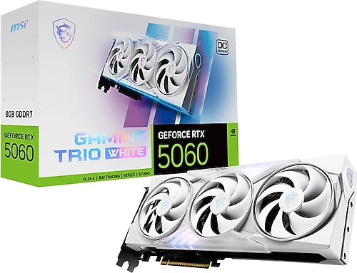 MSI RTX 5060 8G Gaming Trio OC White G5060-8GTCW 128 Bit GDDR7 8