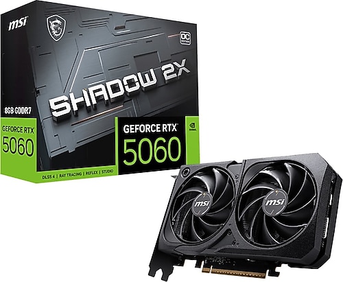 MSI RTX 5060 8G Shadow 2X OC G5060-8S2C 128 Bit GDDR7 8 GB Ekran
