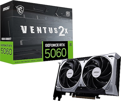 MSI RTX 5060 8G Ventus 2X OC G5060-8V2C 128 Bit GDDR7 8 GB Ekran