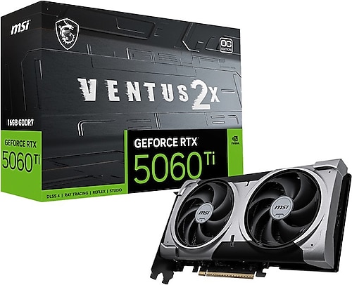 MSI RTX 5060 TI 16G Ventus 2X OC Plus G506T-16V2CP 128 Bit GDDR7