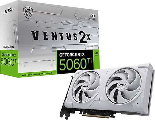MSI RTX 5060 TI 8G Ventus 2X OC White Plus G506T8V2CWP 128 Bit
