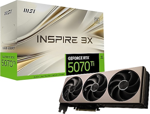 新品　GeForce RTX 5070 Ti 16G INSPIRE 3X OC MSI RTX 5070 TI 16G Inspire 3X OC G507T-16I3C 256 Bit GDDR7 16 GB